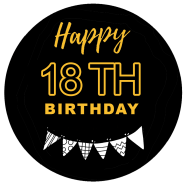 18th birthday black