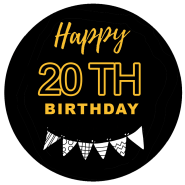 20h birthday black