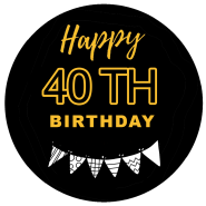 40h birthday black