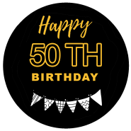 50h birthday black