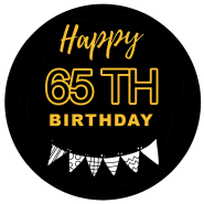 65h birthday black