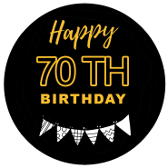70h birthday black