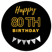 80h birthday black